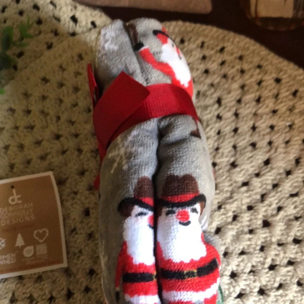Western Cowboy SANTA Christmas Hand Towels